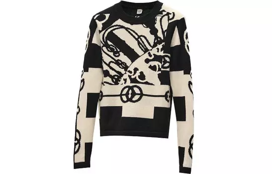 Кашемировый свитер женский черный Hermes