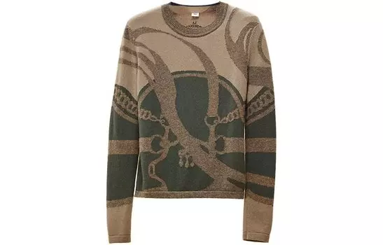 Кашемировый свитер женский Gobi Green Hermes