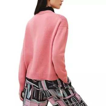 Кашемировый свитер женский гранатовый камень пудра Hermes