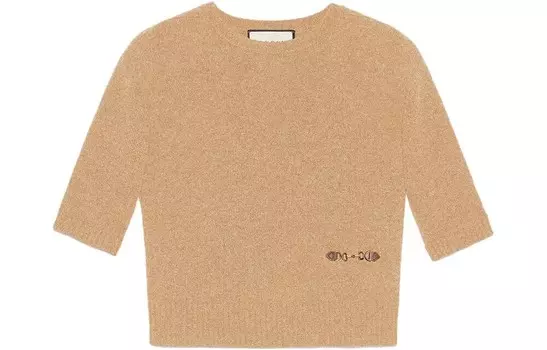 Кашемировый свитер женский хаки Gucci