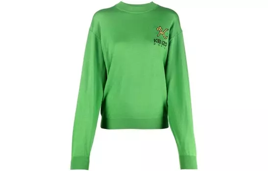 Кашемировый свитер женский Kenzo, зеленый