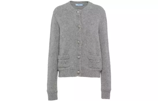 Кашемировый свитер женский серый Prada