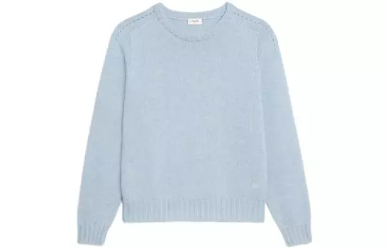 Кашемировый свитер женский синий Celine