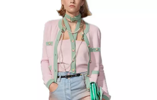 Кашемировый свитер женский светло-розовый Chanel