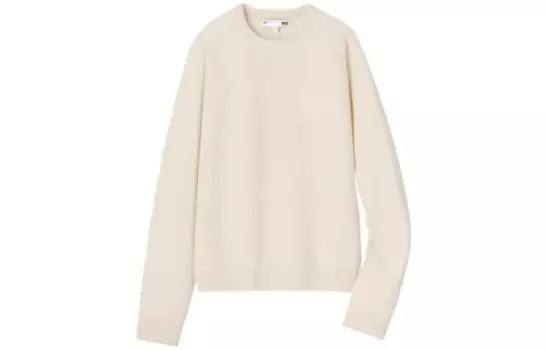 Кашемировый свитер женский Uniqlo, кремовый