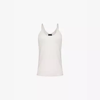 Кашемировый топ без рукавов с круглым вырезом Giorgio Armani, синий