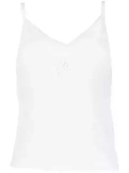 Кашемировый топ на тонких бретелях Barrie, нейтральный