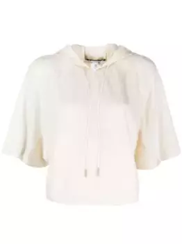 Кашемировый топ с капюшоном Fabiana Filippi, белый