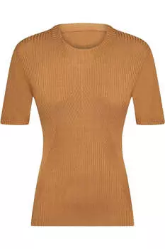 Кашемировый топ с короткими рукавами Wolford, цвет lion