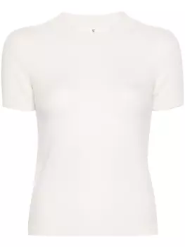 Кашемировый топ с круглым вырезом Ermanno Scervino, белый