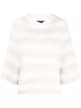 Кашемировый топ в полоску Fabiana Filippi, белый