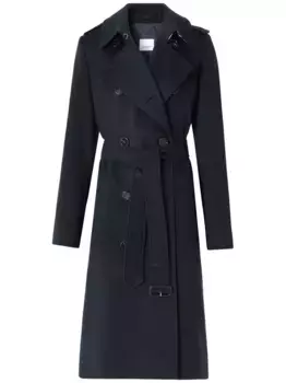 Кашемировый тренч Kensington BURBERRY, синий