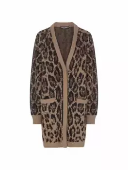 Кашемировый удлиненный кардиган Dolce&Gabbana, мультиколор
