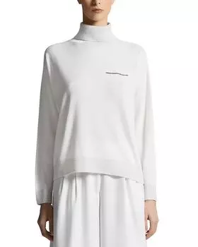 Кашемировый водолазный свитер Peserico, белый