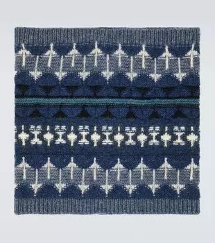 Кашемировый воротник noel fair isle Loro Piana, синий