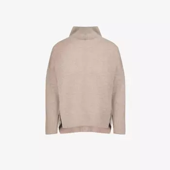 Кашемировый вязаный джемпер Leonara с высоким воротником 360 Cashmere, цвет toast
