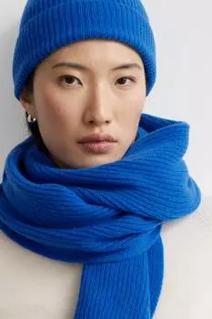 Кашемировый вязаный шарф & Other Stories, синий
