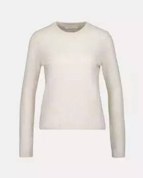Кашемировый женский свитер с круглым вырезом Easy Wear, бежевый