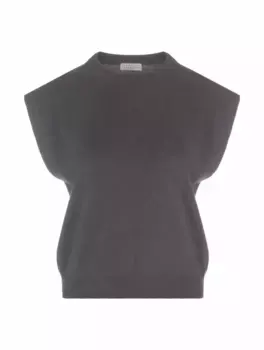 Кашемировый жилет Brunello Cucinelli, тёмно-синий