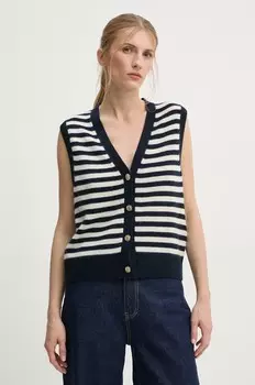 Кашемировый жилет FROM FUTURE, темно-синий