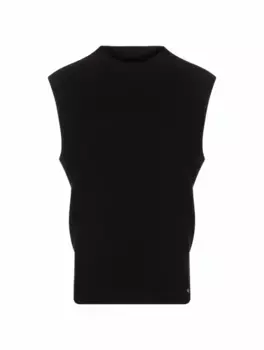 Кашемировый жилет с логотипом Anine Bing, черный