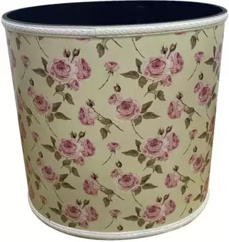 Кашпо Ambiente "Корзина для мусора с розами 30 см", (1 шт.) Ambiente Haus 31х30х24 см, цвет beschichtet