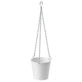Кашпо для ампельных растений, внутренний/наружный белый, 12 см, CASHEWPPLE IKEA