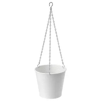 Кашпо для ампельных растений, внутренний/наружный белый, 15 см, CASHEWPPLE IKEA