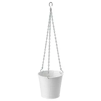 Кашпо для ампельных растений, внутренний/наружный белый, 12 см, CASHEWPPLE IKEA