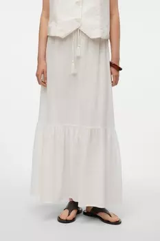 Каскадная летняя юбка макси Vero Moda, белый