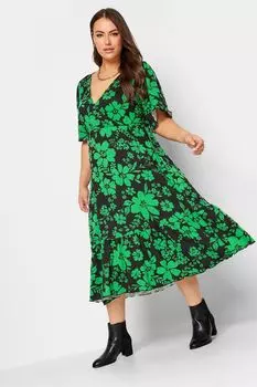 Каскадное платье Yours, зеленый