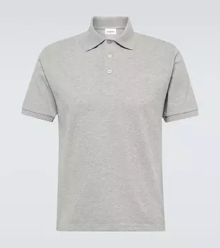 Кассандр футболка из пике с хлопком в составе Saint Laurent, Gris Chine