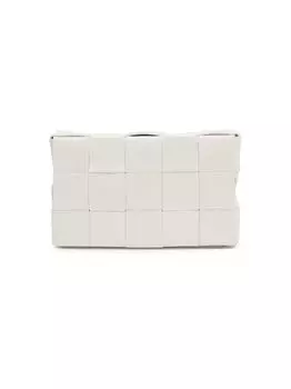 Кассетная бумажная кожаная сумка Intreccio Bottega Veneta, белый