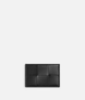 Кассетный футляр для кредитных карт Bottega Veneta, зеленый/черный