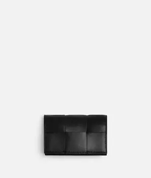 Кассетный футляр для визиток Bottega Veneta, черный