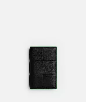 Кассетный футляр с клапаном Bottega Veneta, зеленый/черный