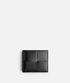 Кассетный складной кошелек Bottega Veneta, черный