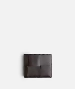 Кассетный складной кошелек Bottega Veneta, карамельный