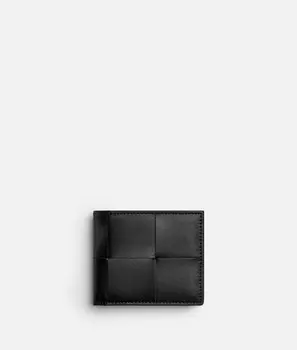 Кассетный складной кошелек с отделением для монет Bottega Veneta, зеленый/черный