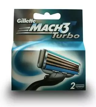 Кассеты для бритв, 2 шт. Gillette, Mach 3 Turbo