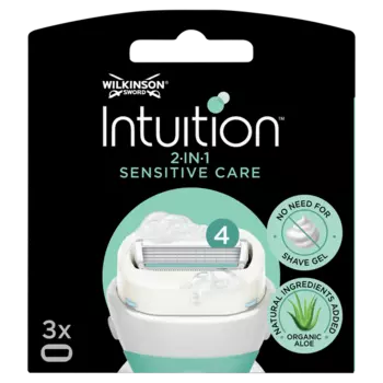 Кассеты для бритвы, 3 шт/1 упаковка Wilkinson Sword intuition sensitive care