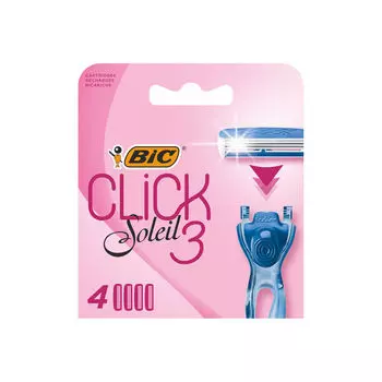 Кассеты для бритвы, 4 шт./1 упаковка. Bic Soleil click3
