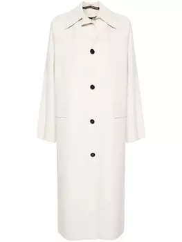 KASSL Editions длинное однобортное пальто, нейтральный цвет