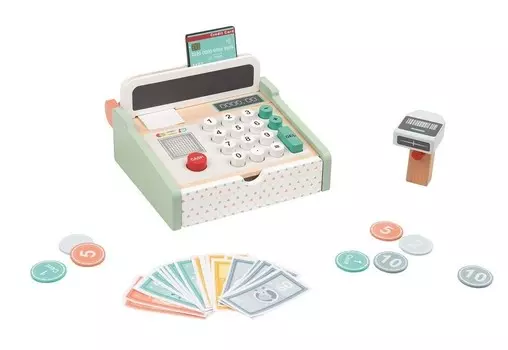 Кассовый аппарат пастель - деревянная игрушка Lelin