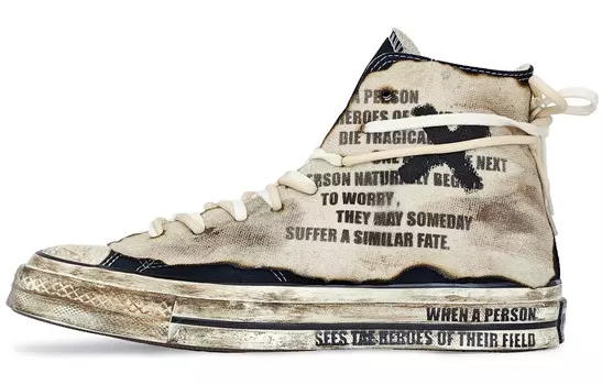 Кастомизированные кеды Converse 1970s Canvas Shoes Unisex, белый/черный