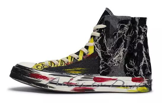Кастомизированные кеды Converse 1970s Canvas Shoes Unisex High-top, черный/желтый/красный