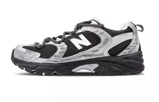 Кастомизированные кроссовки New Balance NB 530 Running Unisex Low-Top, серебряный/черный