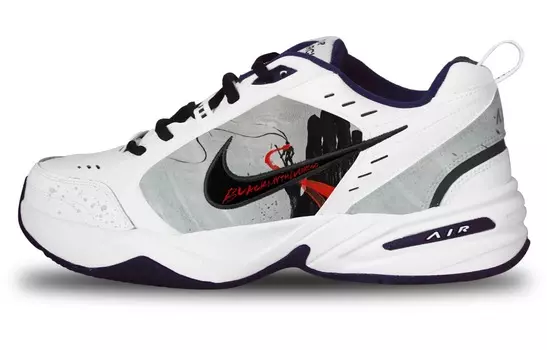 Кастомизированные кроссовки Nike Air Monarch 4 Chunky Sneakers Unisex, черный/белый