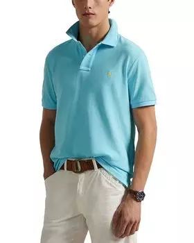 Кастомная облегающая поло с сетчатыми вставками Polo Ralph Lauren, синий