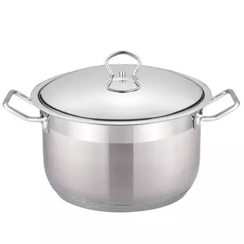 Кастрюля 15 л из нержавеющей стали, крышка 34 см, кастрюля для супа, чайник для гуляша, универсальная кастрюля, индукционная кастрюля Scheffinger